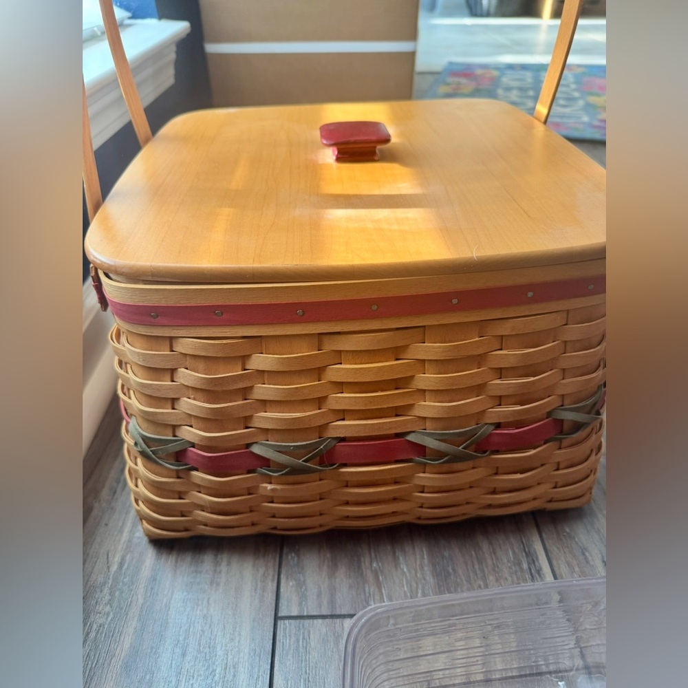 Longaberger 2000 Christmas Deck The Halls Basket Set Receipt & INSERTS LIKE-NEW - Picture 5 of 17